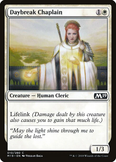 Daybreak Chaplain (10) (Foil) - Core Set 2019