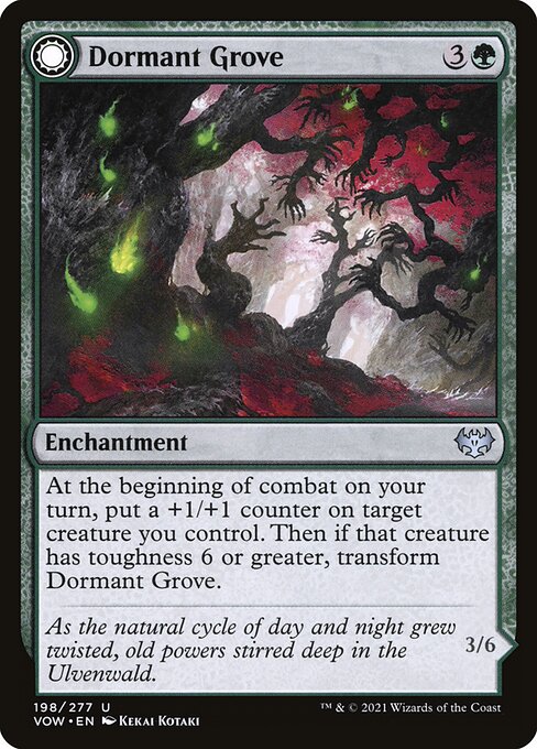 Dormant Grove // Gnarled Grovestrider (198) - Innistrad: Crimson Vow