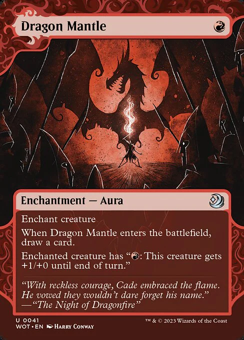 Dragon Mantle (41) - BORDERLESS - Wilds of Eldraine: Enchanting Tales