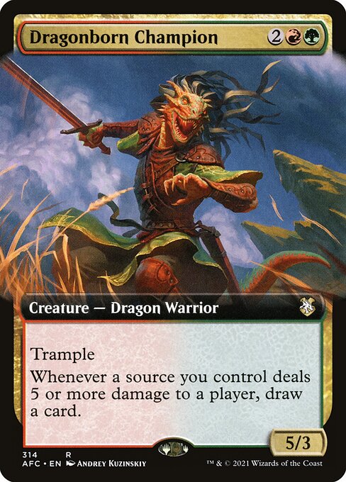 Dragonborn Champion (314) - EXTENDED ART - Forgotten Realms Commander