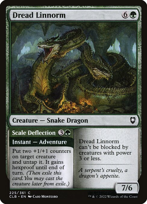 Dread Linnorm // Scale Deflection (225) - Commander Legends: Battle for Baldur's Gate