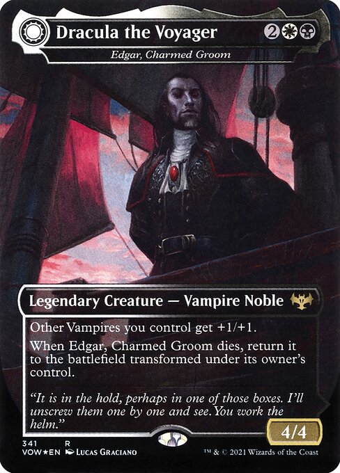 Edgar, Charmed Groom // Edgar Markov's Coffin (341) - BORDERLESS - FULL ART (Foil) - Innistrad: Crimson Vow