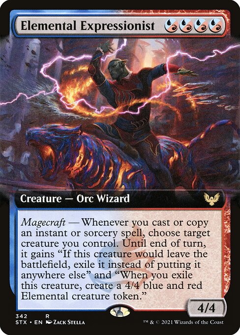 Elemental Expressionist (342) - EXTENDED ART (Foil) - Strixhaven: School of Mages