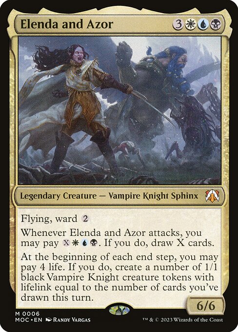 Elenda and Azor (6) (Foil) - March of the Machine Commander