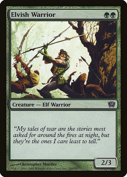 Elvish Warrior (240★) - Ninth Edition