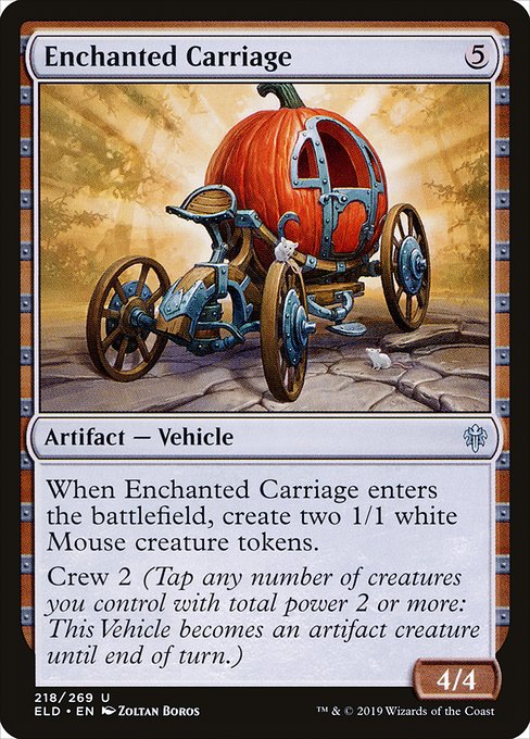 Enchanted Carriage (218) (Foil) - Throne of Eldraine