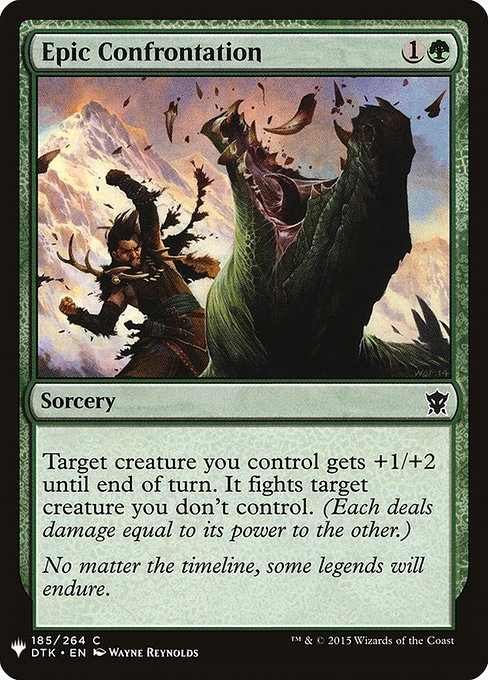 Epic Confrontation (DTK-185) - The List