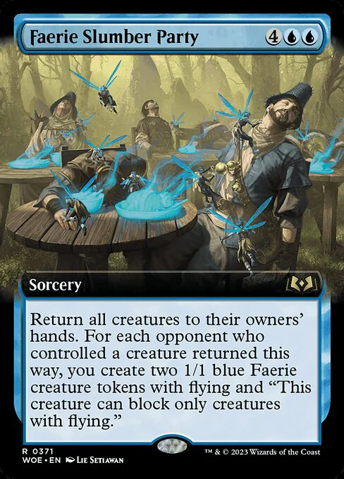 Faerie Slumber Party (371) - EXTENDED ART - Wilds of Eldraine