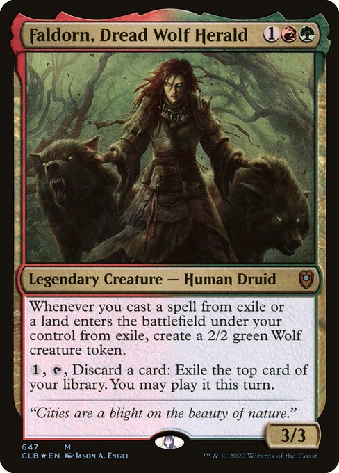 Faldorn, Dread Wolf Herald (647) (Foil) - Commander Legends: Battle for Baldur's Gate