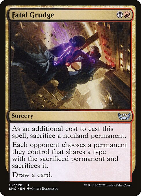 Fatal Grudge (187) (Foil) - Streets of New Capenna