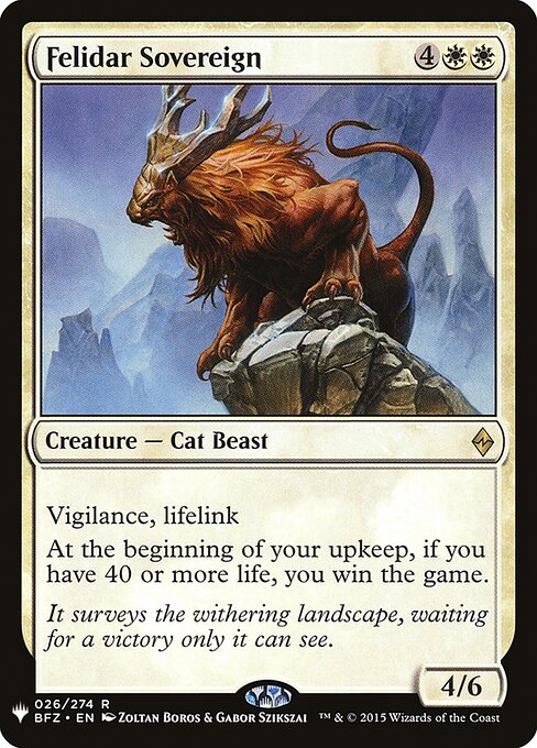 Felidar Sovereign (BFZ-26) - The List