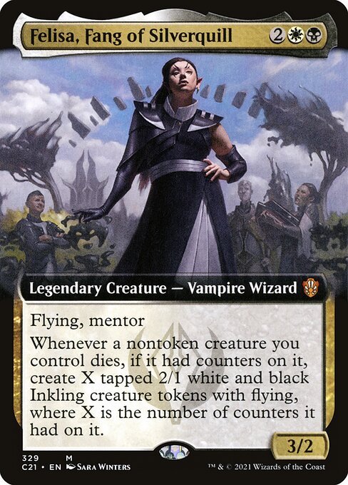 Felisa, Fang of Silverquill (329) - EXTENDED ART - Commander 2021