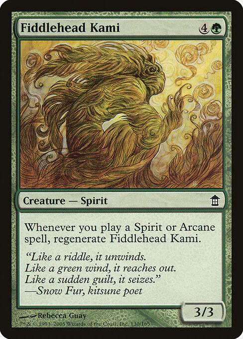 Fiddlehead Kami (130) (Foil) - Saviors of Kamigawa