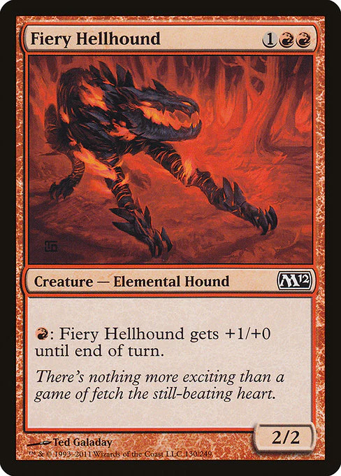 Fiery Hellhound (130) (Foil) - Magic 2012
