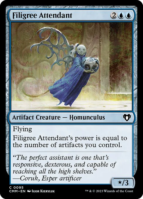 Filigree Attendant (95) (Foil) - Commander Masters