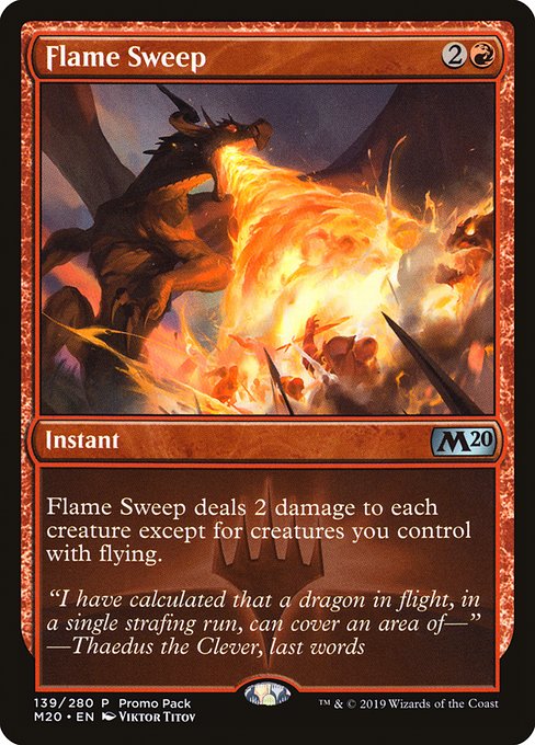 Flame Sweep (139) (Foil) - Core Set 2020 Promos