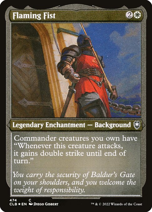 Flaming Fist (474) (Etched) - Commander Legends: Battle for Baldur's Gate