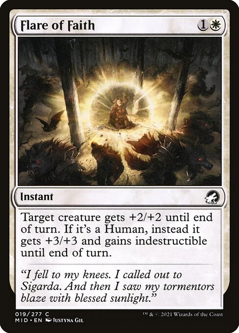 Flare of Faith (19) (Foil) - Innistrad: Midnight Hunt