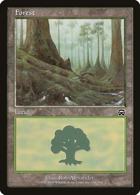 Forest (348) (Foil) - Mercadian Masques