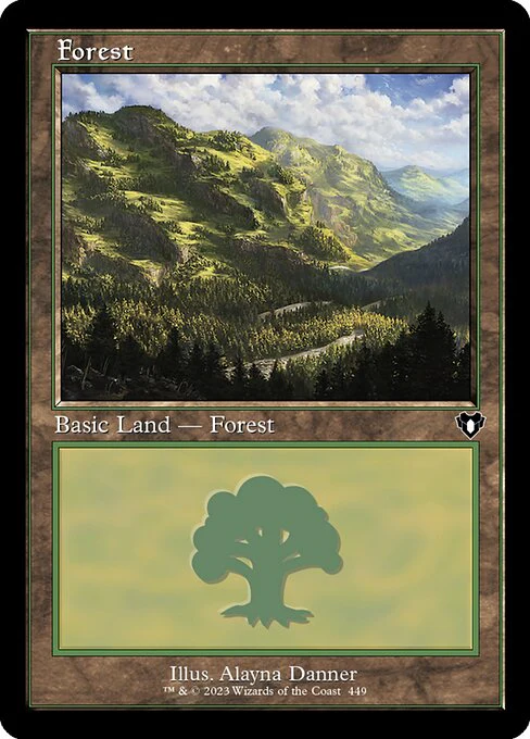 Forest (449) (Foil) - Commander Masters