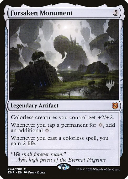 Forsaken Monument (244p) - Zendikar Rising Promos