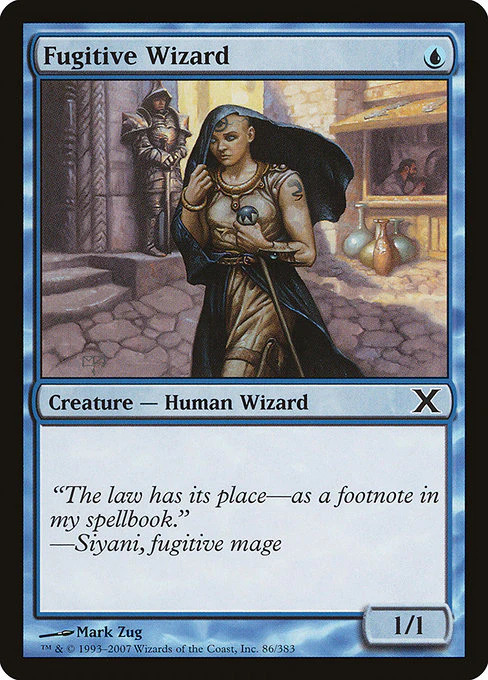 Fugitive Wizard (86) (Foil) - Tenth Edition