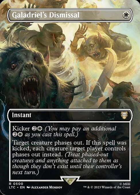 Galadriel's Dismissal (500) - BORDERLESS - FULL ART (Foil) - Tales of Middle-earth Commander