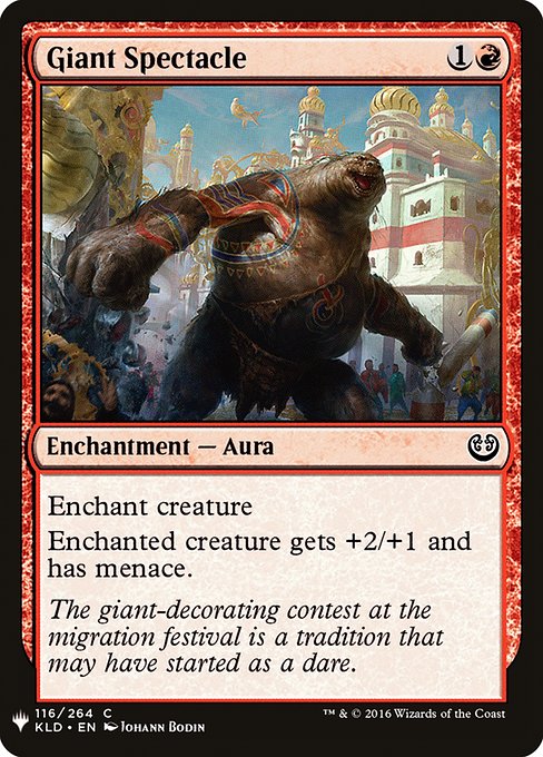 Giant Spectacle (KLD-116) - The List