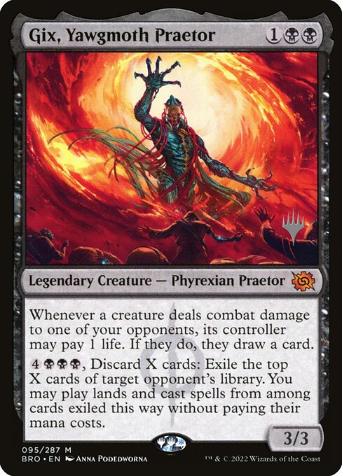 Gix, Yawgmoth Praetor (95p) (Foil) - The Brothers' War Promos