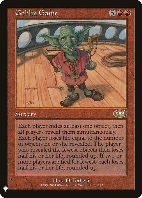 Goblin Game (PLS-61) - The List