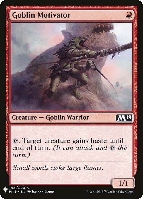 Goblin Motivator (M19-143) - The List