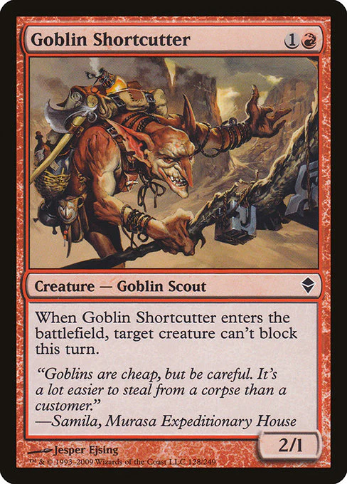 Goblin Shortcutter (128) (Foil) - Zendikar