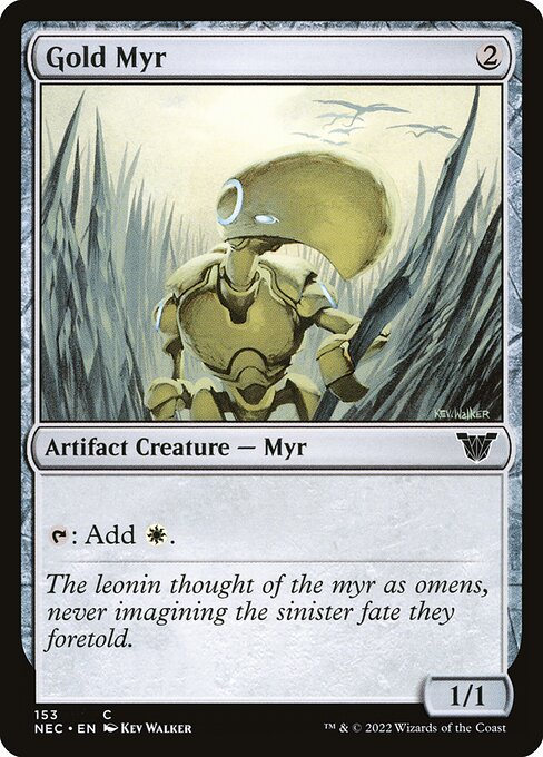 Gold Myr (153) - Neon Dynasty Commander