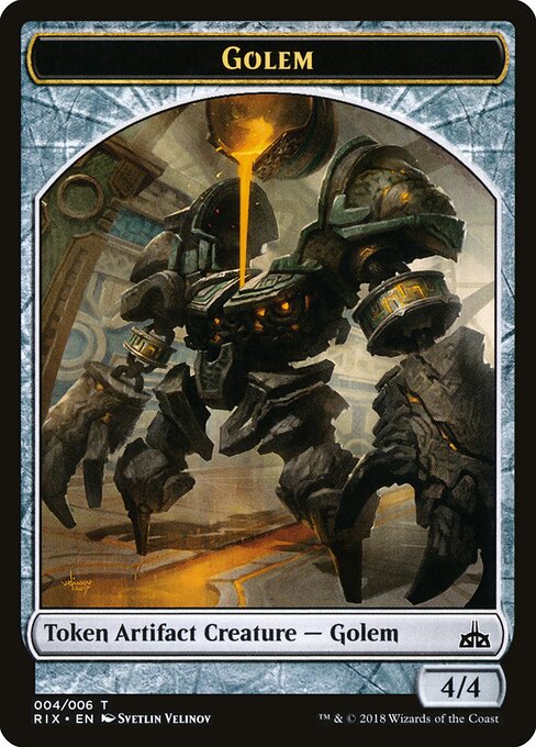 Golem (4) - Rivals of Ixalan Tokens
