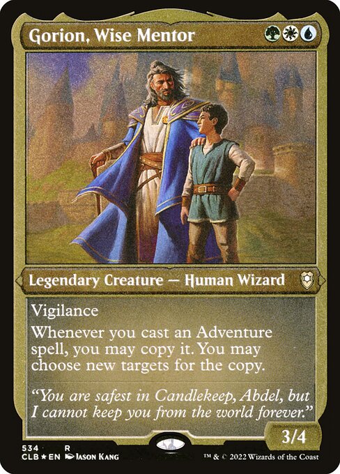 Gorion, Wise Mentor (534) (Etched) - Commander Legends: Battle for Baldur's Gate