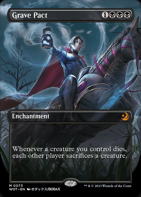 Grave Pact (73) - BORDERLESS - FULL ART (Foil) - Wilds of Eldraine: Enchanting Tales