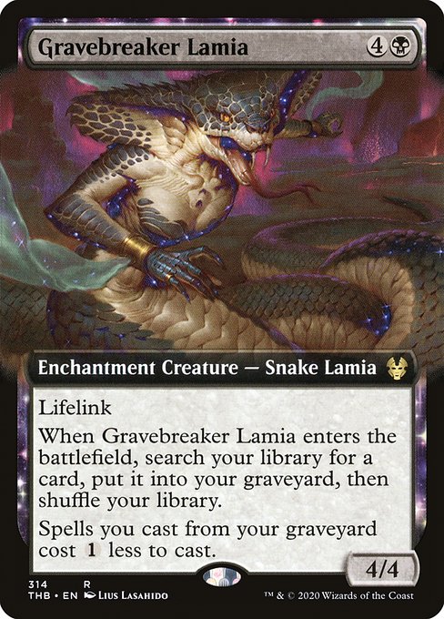 Gravebreaker Lamia (314) - EXTENDED ART (Foil) - Theros Beyond Death