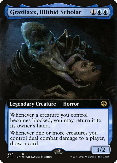 Grazilaxx, Illithid Scholar (367) - EXTENDED ART - Adventures in the Forgotten Realms