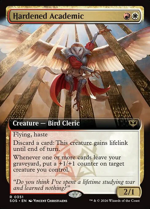 Hardened Academic (351) - EXTENDED ART (Foil) - Secrets of Strixhaven