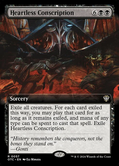 Heartless Conscription (57) - EXTENDED ART - Outlaws of Thunder Junction Commander
