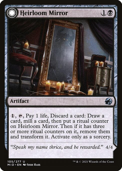 Heirloom Mirror // Inherited Fiend (105) (Foil) - Innistrad: Midnight Hunt
