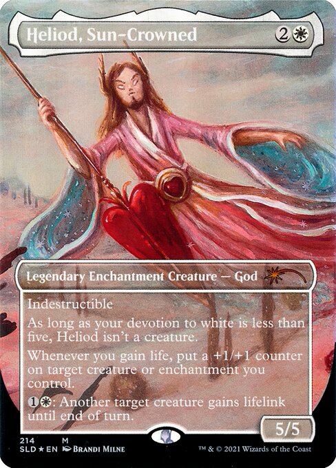 Heliod, Sun-Crowned (214) - BORDERLESS - FULL ART (Foil) - Secret Lair Drop
