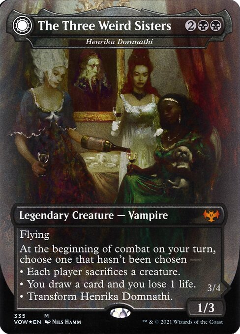 Henrika Domnathi // Henrika, Infernal Seer (335) - BORDERLESS - FULL ART - Innistrad: Crimson Vow