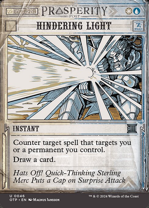 Hindering Light (46) - BORDERLESS (Foil) - Breaking News