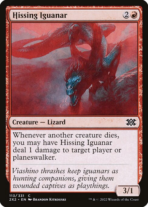 Hissing Iguanar (113) (Foil) - Double Masters 2022