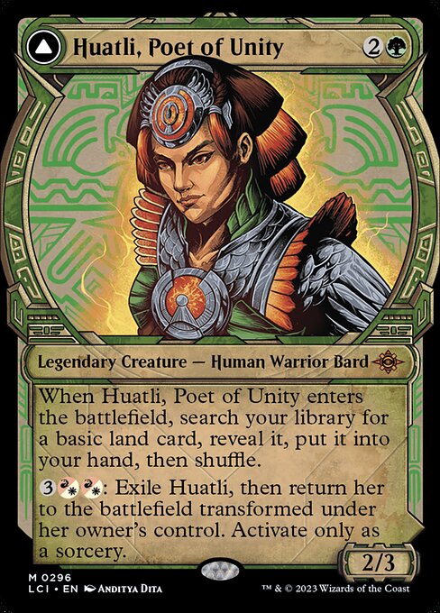 Huatli, Poet of Unity // Roar of the Fifth People (296) - SHOWCASE - The Lost Caverns of Ixalan