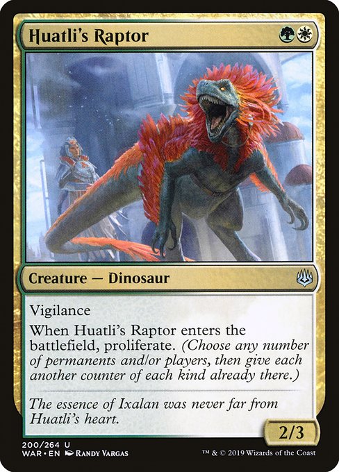 Huatli's Raptor (200) (Foil) - War of the Spark