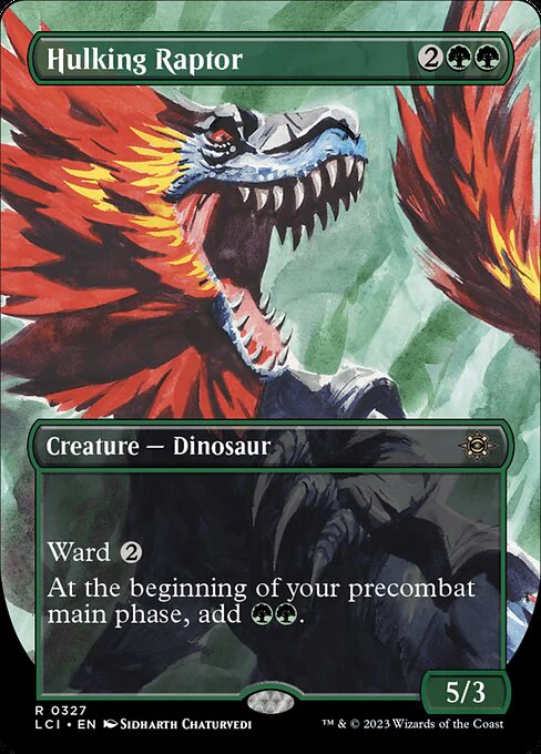 Hulking Raptor (327) - BORDERLESS - The Lost Caverns of Ixalan