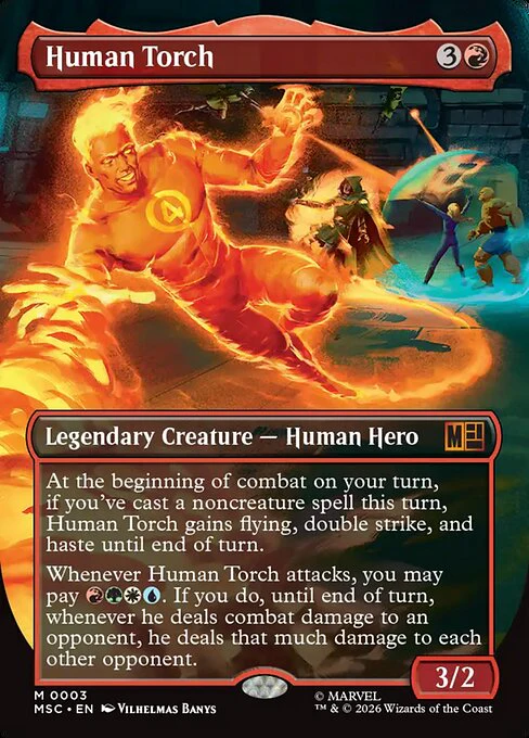Human Torch (3) - BORDERLESS - Marvel Super Heroes Commander
