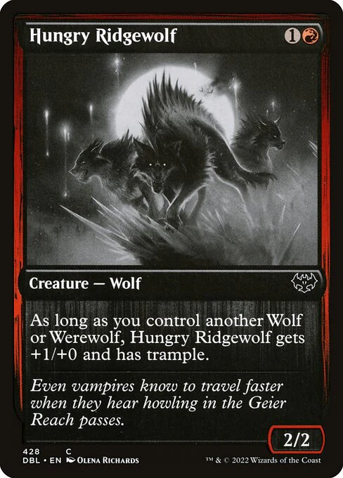 Hungry Ridgewolf (428) (Foil) - Innistrad: Double Feature